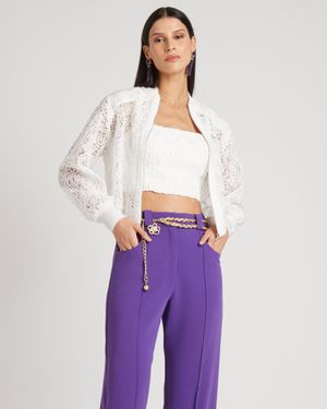 Twin Set de Renda Casaco e Top