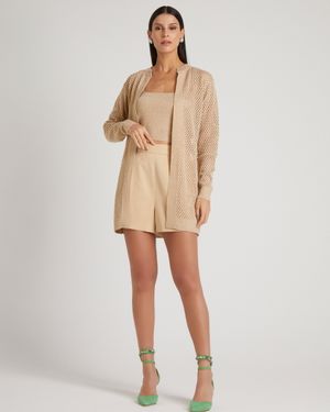 Conjunto Top de Tricot com Casaco