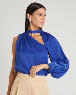 Blusa Ombro Só com Botões