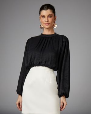 Blusa Manga Longa com Gola