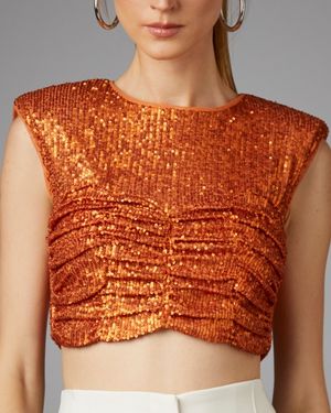 Top Cropped Bojo Drapeado