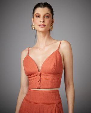 Conjunto Saia Midi com Top Detalhe Vivo