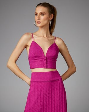Conjunto Saia Midi com Top Detalhe Vivo
