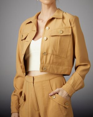 Conjunto Casaco e Calça com Bolsos