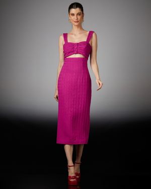 Vestido Midi Busto Drapeado