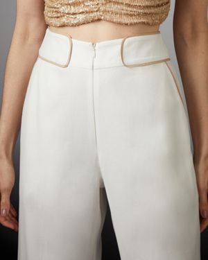 Calça Alfaiataria com Vivo Segunda Cor