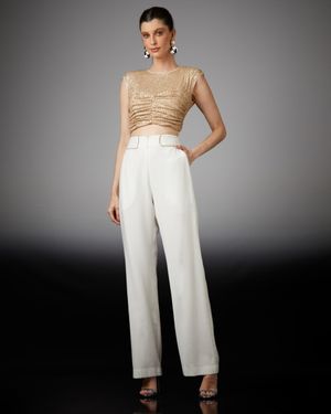 Calça Alfaiataria com Vivo Segunda Cor