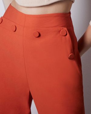 Calça Wide com Falsa Braguilha