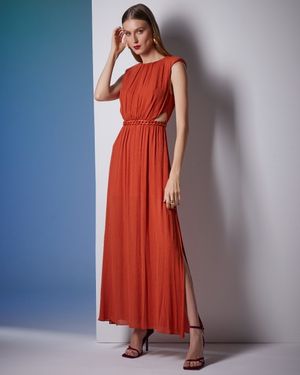 Vestido Longo Detalhe Elos