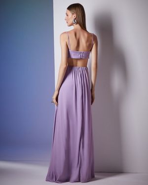 Vestido Longo com Bojo Drapeado