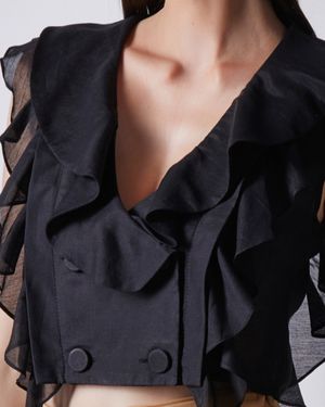 Blusa Cropped Babados