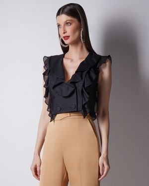 Blusa Cropped Babados