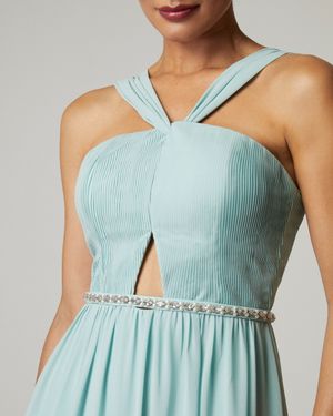 Vestido de Festa Longo com Vazado Frente