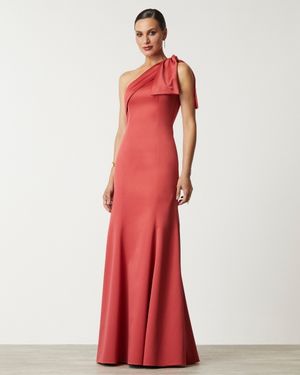Vestido de Festa Longo Ombro Só com Laço