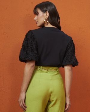 T-Shirt Mangas Flor