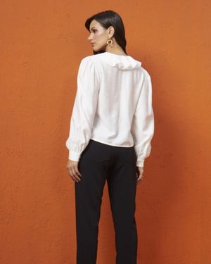 Camisa Puff detalhe Amarrações