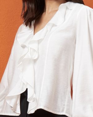 Camisa Puff detalhe Amarrações