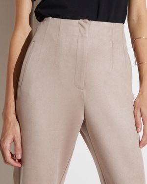 Calça Cintura Alta com Vinco
