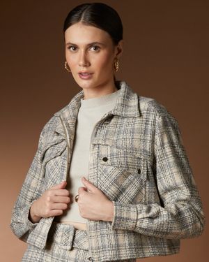 Jaqueta Tweed Alfaiataria