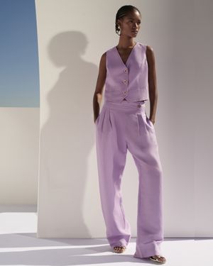 Conjunto Colete e Calça Cós Assimetrico