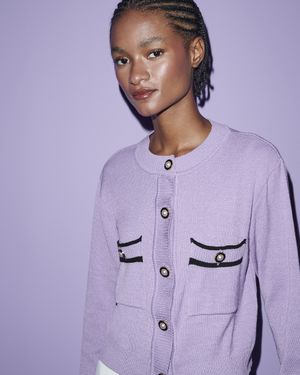Cardigan Manga Longa Bicolor