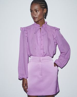 Blusa Manga Longa Puff Babados