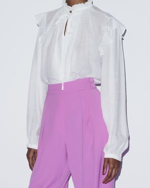 Blusa Manga Longa Puff Babados