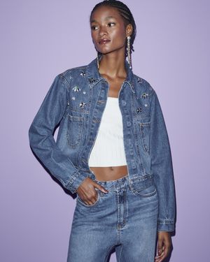 Jaqueta Jeans com Bordado
