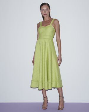 Vestido Midi Detalhe Aviamento