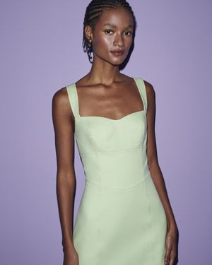 Vestido Mini Corset Detalhe Pespontos