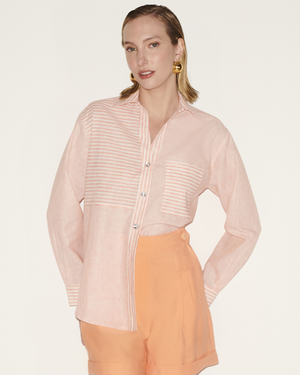 Camisa Manga Longa com Listras