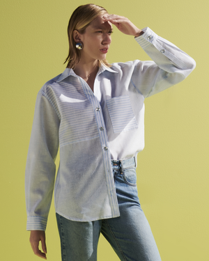 Camisa Manga Longa com Listras
