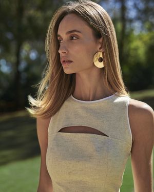 Conjunto Top e Calça Pantalona com Vivo