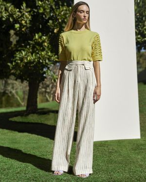Calça com Lapela Seta