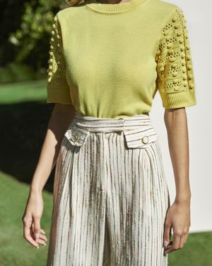 Calça com Lapela Seta