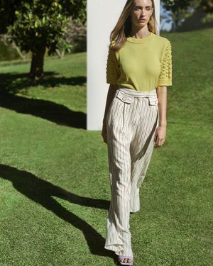 Calça com Lapela Seta