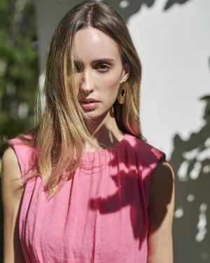 Vestido Mini com Saia Drapeada