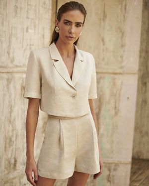 Conjunto Blazer Manga Curta com Short