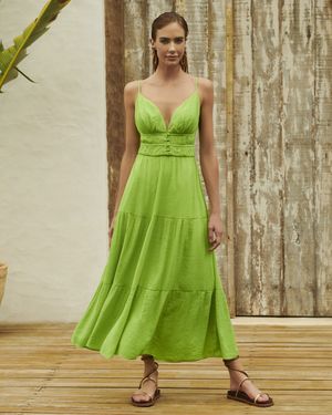 Vestido Longuete Drapeado