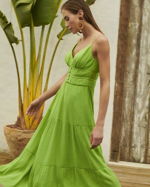 Vestido Longuete Drapeado