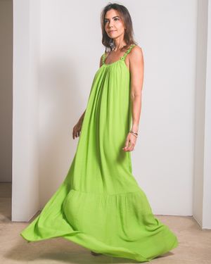 Vestido Maxi com Detalhe Aplicações