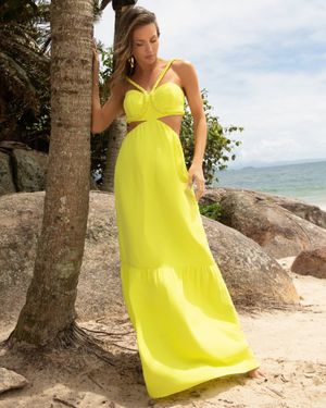 Vestido Maxi Alças Trançadas
