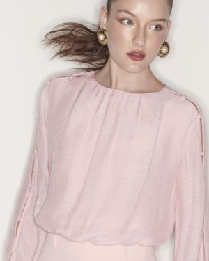 Blusa Manga Longa com Abotoamento