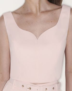 Top Cropped Decote Coração