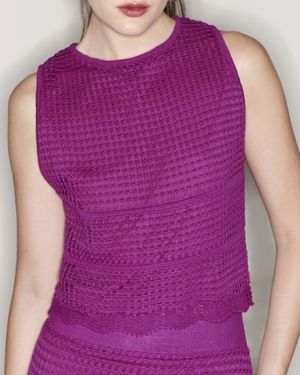 Conjunto Top Tricot e Saia Midi Recortes