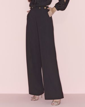 Calça Wide Leg com Botões