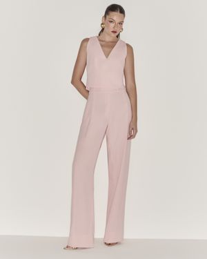 Calça Wide Leg com Pregas Rebatidas