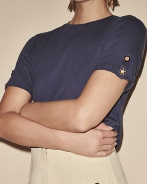 T-shirt Detalhe Botões