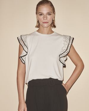 T-shirt Babados de Renda
