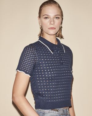 Blusa Gola Polo Ponto Telado Tricot